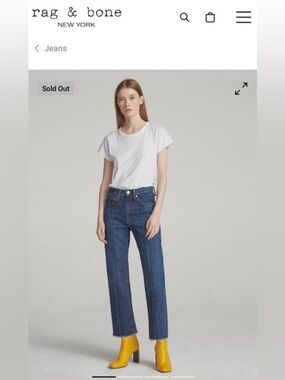 Rag & Bone Straight Leg Jeans